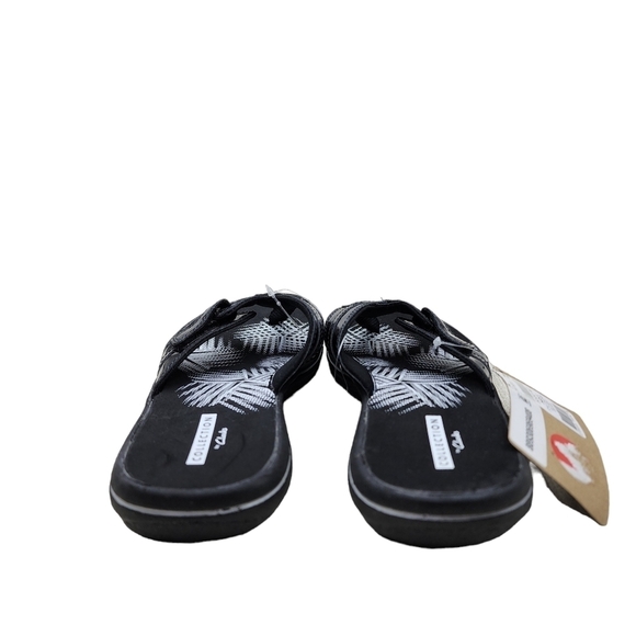 Clarks Women's Black Patent Brinkley Bree Flip-Flops Sandals - Picture 4 of 9